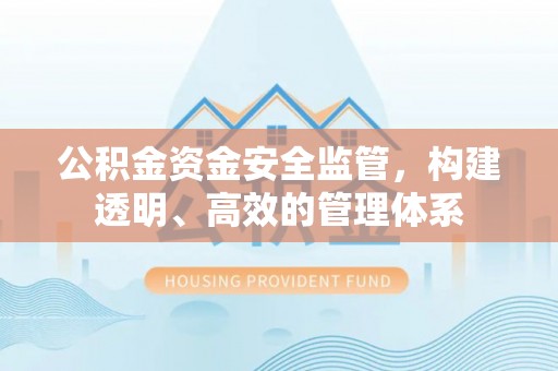 宣州公积金资金安全监管，构建透明、高效的管理体系