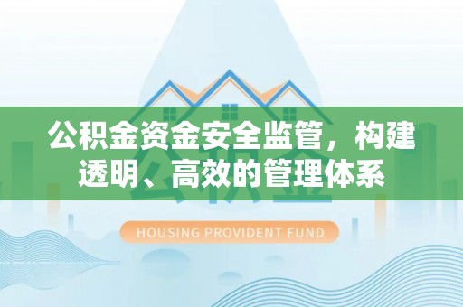 宣州公积金资金安全监管，构建透明、高效的管理体系