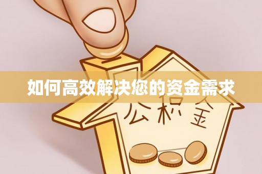 宣州如何高效解决您的资金需求